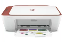Imprimante HP DeskJet 2723, rouge, vue de face