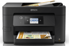 Imprimante Epson WorkForce Pro WF-3820DWF, noir, vue de face.