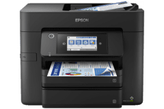Imprimante Epson WorkForce Pro WF-47830DTWF, noir, vue de face.
