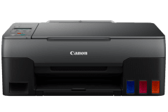 Imprimante Canon PIXMA G3520, noir, vue de face.