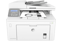 Imprimante HP LaserJet Pro M148fdw, blanc / gris, vue de face