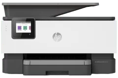 Imprimante HP OfficeJet Pro 9010, gris, vue de face