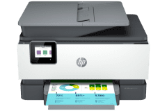 Imprimante HP OfficeJet Pro 9012e, blanc / gris, vue de face