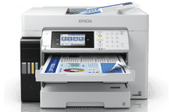 Imprimante Epson ET-16680, blanc / noir, vue de face.