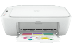 Imprimante HP DeskJet 2710e, blanc, vue de face.
