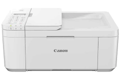Imprimante Canon TR4651, blanc, vue de face.