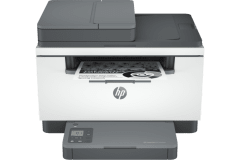 Imprimante HP Laserjet MFP M234sdwe, gris, vue de face.
