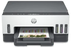 Imprimante HP Smart Tank 7005, gris, vue de face.