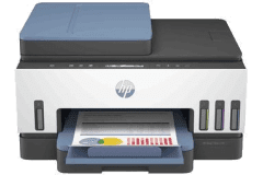 Imprimante HP Smart Tank 7306, gris / bleu, vue de face