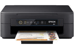 Imprimante Epson XP-2155, noir, vue de face.