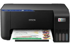 Imprimante Epson Ecotank ET-2811, noir, vue de face.