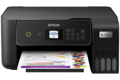Imprimante Epson EcoTank ET-2821, noir, vue de face.