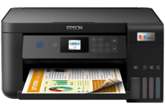 Imprimante Epson EcoTank ET-2851, noir, vue de face.
