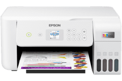 Imprimante Epson Ecotank ET-2856, blanc, vue de face.